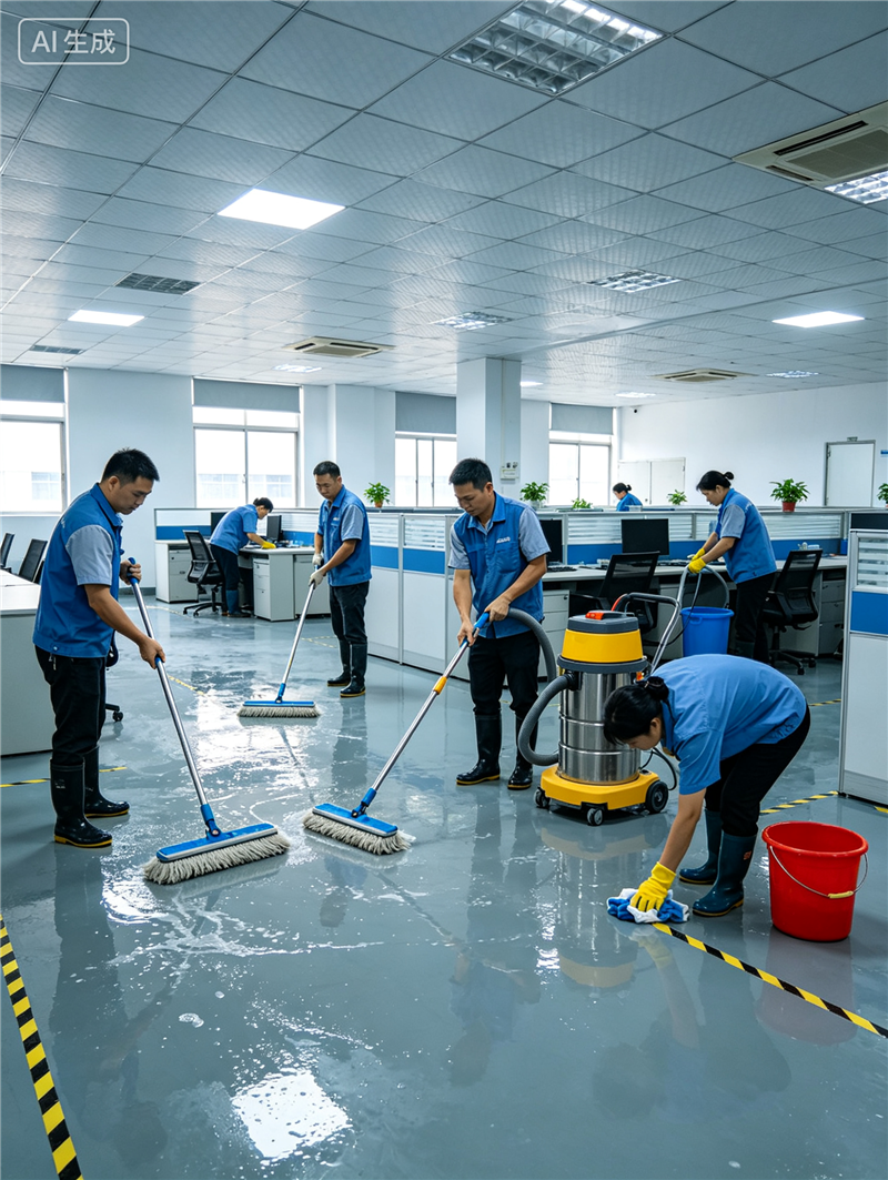 日常保洁服务主要针对家庭、办公场所、商铺等,包括地面除尘拖洗、玻璃擦拭